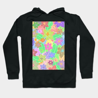 Imaginary plants, pastel colors botanical print Hoodie